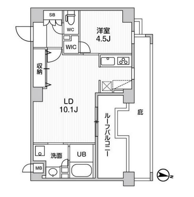 オルタナ菊川Ⅱ（ALTERNA菊川Ⅱ）　702号室　間取り