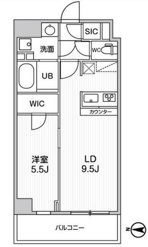 オルタナ菊川Ⅱ（ALTERNA菊川Ⅱ）　406号室　間取り