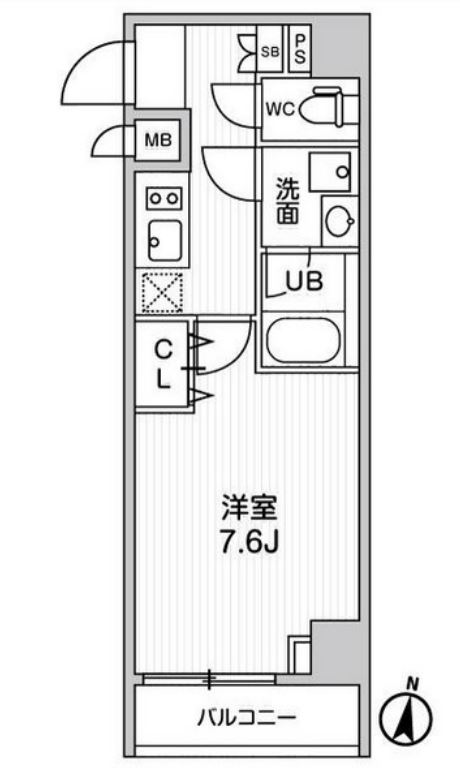 オルタナ菊川Ⅱ（ALTERNA菊川Ⅱ）　505号室　間取り