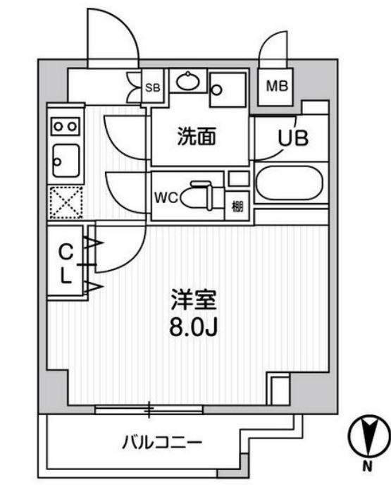 オルタナ菊川Ⅱ（ALTERNA菊川Ⅱ）　204号室　間取り