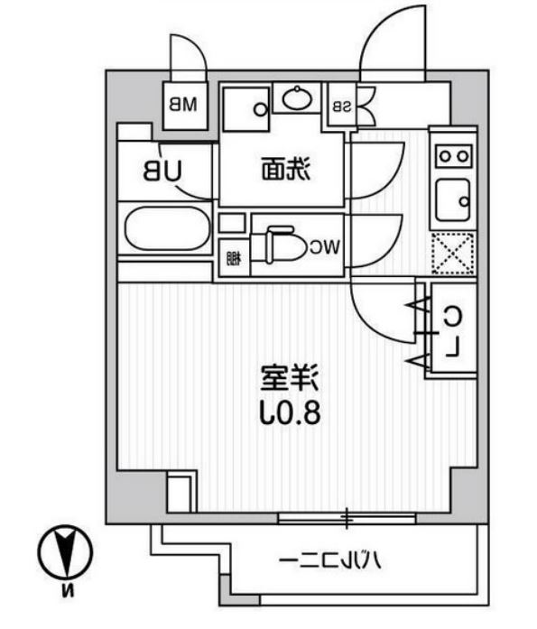 オルタナ菊川Ⅱ（ALTERNA菊川Ⅱ）　501号室　間取り