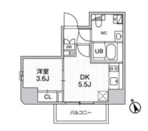 SYFORME江戸川橋 (シーフォルム江戸川橋)　201号室　間取り
