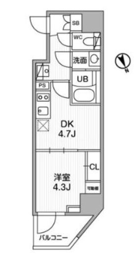 SYFORME江戸川橋 (シーフォルム江戸川橋)　502号室　間取り
