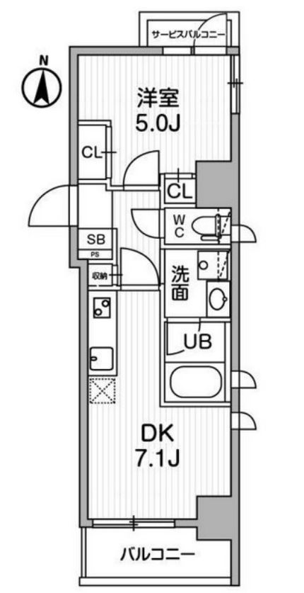 オルタナ錦糸町　304号室　間取り