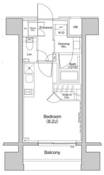 ザ・パークハビオ荏原中延プレイス　1202号室　間取り