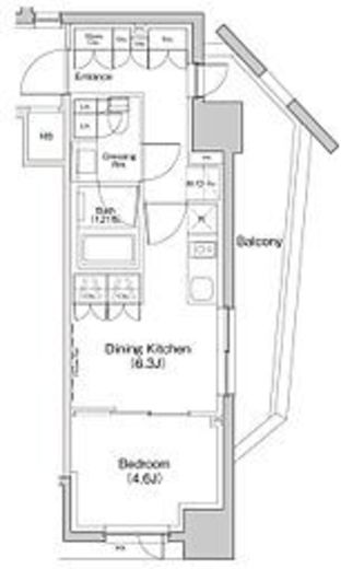 ザ・パークハビオ荏原中延プレイス　601号室　間取り