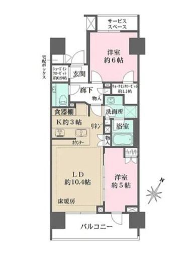 ザ・パークハウス文京千石一丁目　903号室　間取り