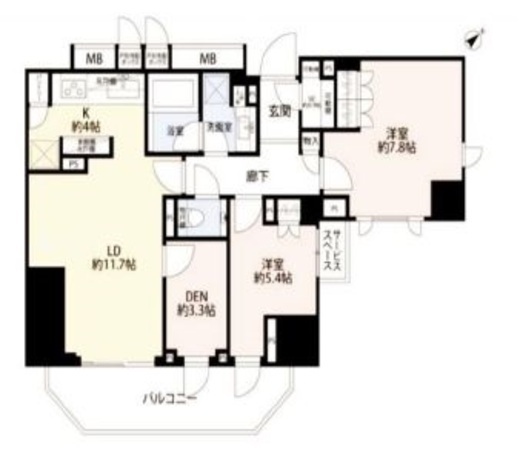 ザ・パークハウス麹町レジデンス　603号室　間取り