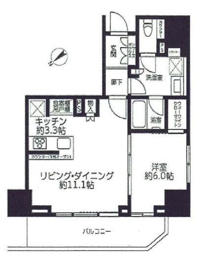 ザ・パークハウス麹町レジデンス　1106号室　間取り