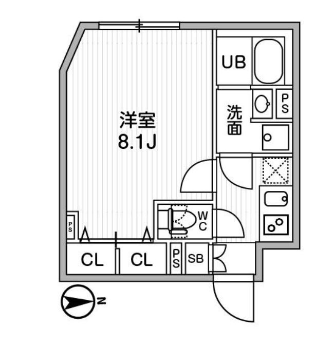 ALTERNA祐天寺　204号室　間取り