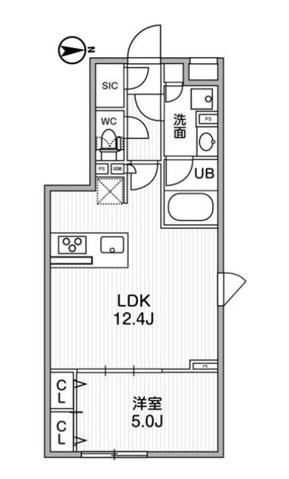 ALTERNA祐天寺　307号室　間取り