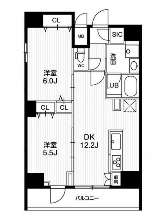 ジェノヴィア両国Ⅴスカイガーデン　902号室　間取り