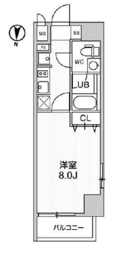 レオーネ南千住Ⅱ　1001号室　間取り