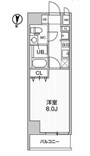 レオーネ南千住Ⅱ　405号室　間取り
