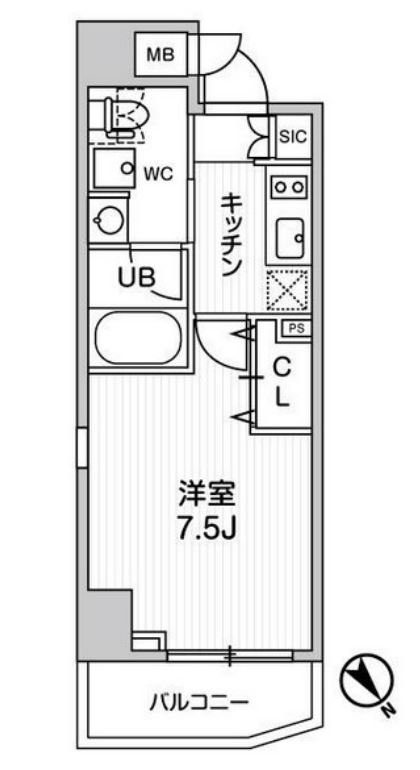 ステージファースト浅草橋Ⅲ　1001号室　間取り