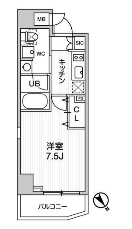 ステージファースト浅草橋Ⅲ　501号室　間取り