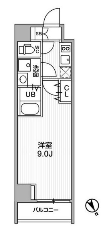 ALTERNA蔵前　302号室　間取り