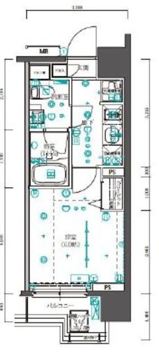 ALTERNA南大井 (オルタナ南大井)　801号室　間取り