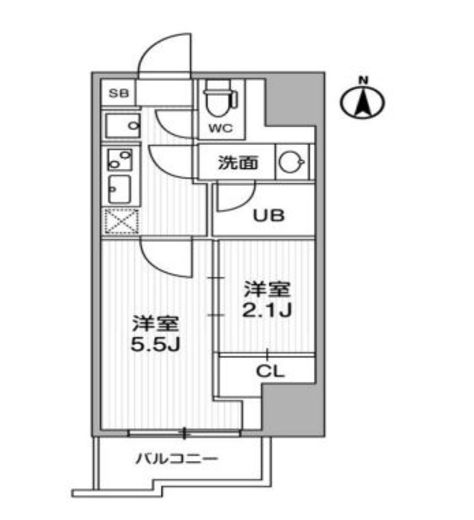 ドゥーエ亀戸Ⅲ　1203号室　間取り