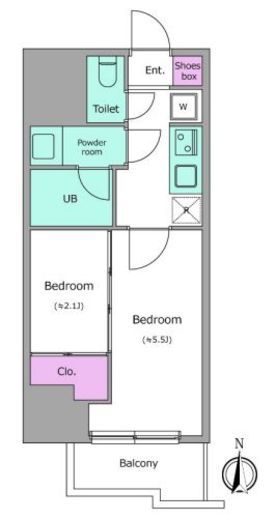 ドゥーエ亀戸Ⅲ　301号室　間取り