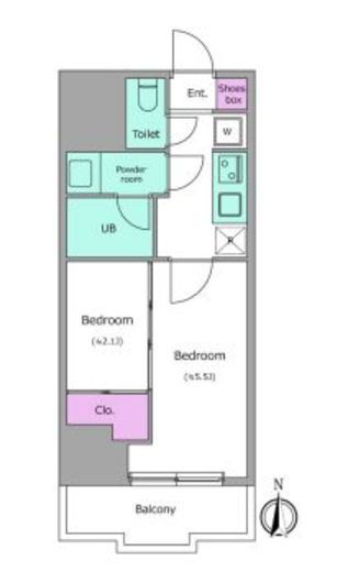 ドゥーエ亀戸Ⅲ　302号室　間取り