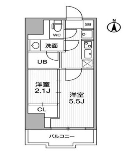 ドゥーエ亀戸Ⅲ　502号室　間取り