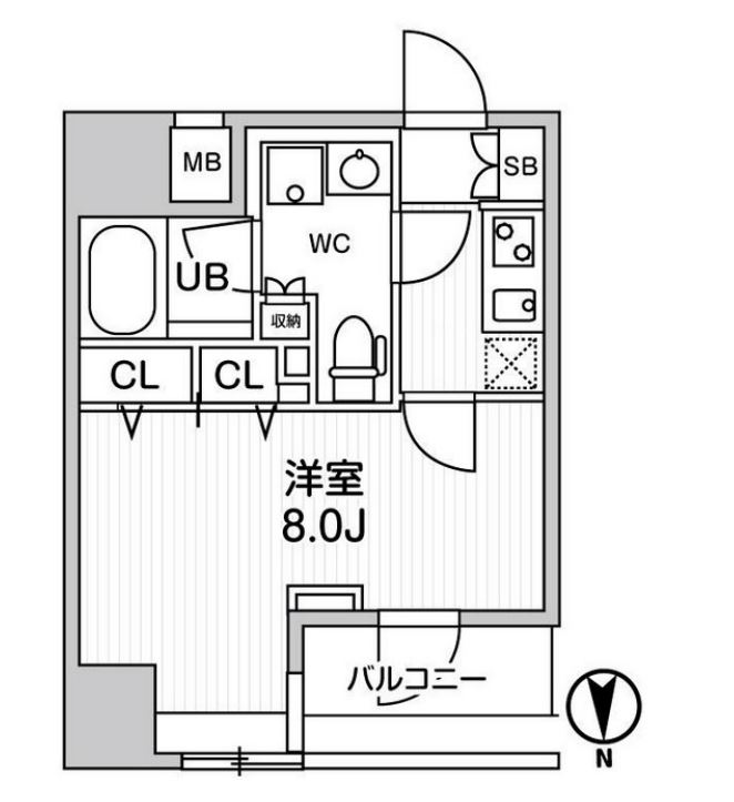 ジェノヴィア浅草橋Ⅱスカイガーデン　602号室　間取り