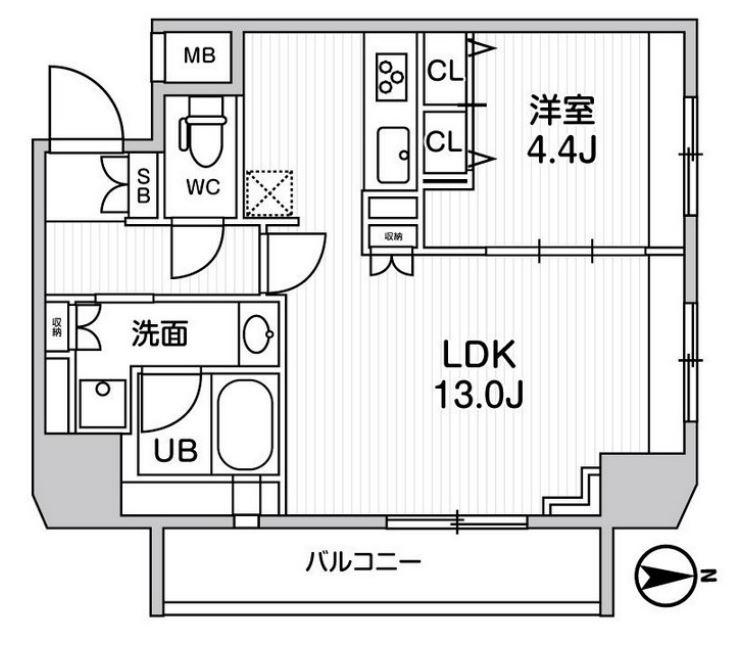 ジェノヴィア浅草橋Ⅱスカイガーデン　503号室　間取り