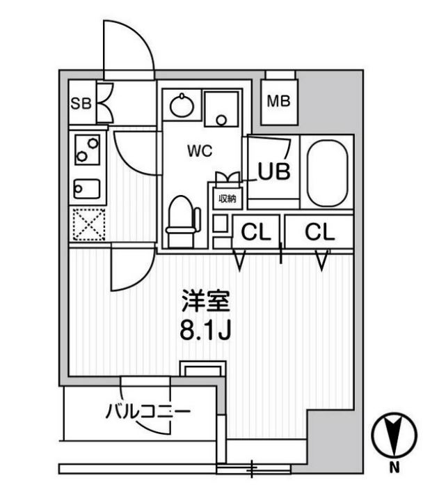 ジェノヴィア浅草橋Ⅱスカイガーデン　1301号室　間取り