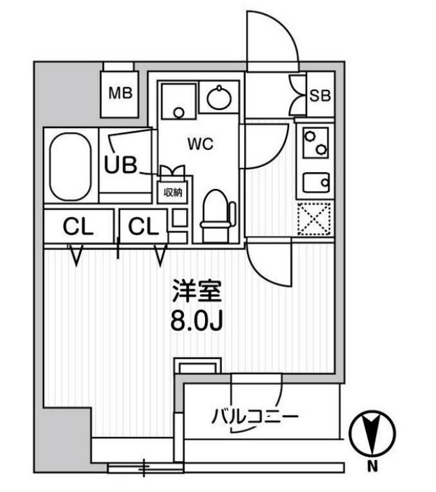 ジェノヴィア浅草橋Ⅱスカイガーデン　602号室　間取り