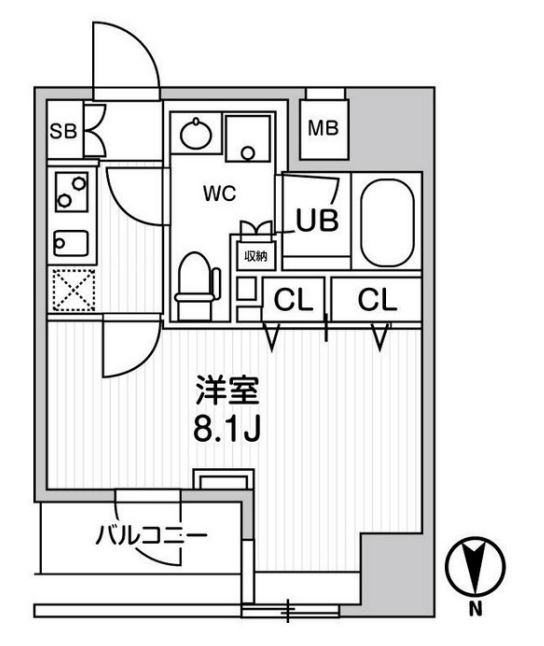 ジェノヴィア浅草橋Ⅱスカイガーデン　401号室　間取り
