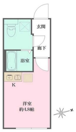ＣＥＬＥＦＯＲＴ　ＫＡＧＵＲＡＺＡＫＡ　102号室　間取り