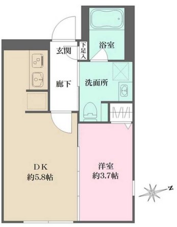 ＣＥＬＥＦＯＲＴ　ＫＡＧＵＲＡＺＡＫＡ　502号室　間取り