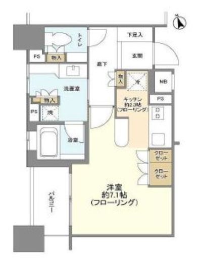 ファミール新宿グランスイートタワー　202号室　間取り