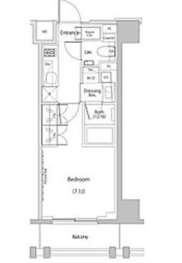ザ・パークハビオ文京江戸川橋　304号室　間取り