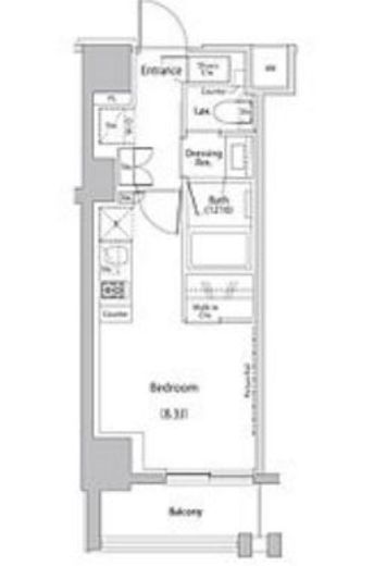ザ・パークハビオ文京江戸川橋　605号室　間取り