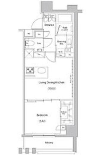ザ・パークハビオ文京江戸川橋　806号室　間取り