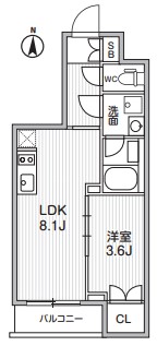 オルタナ亀戸Ⅲ　203号室　間取り