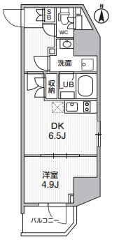 オルタナ亀戸Ⅲ　1301号室　間取り