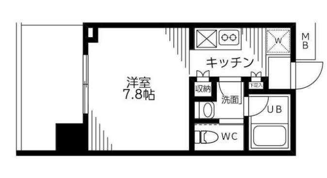 ブリリアタワー浜離宮　707号室　間取り