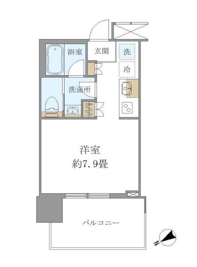 ブリリアタワー浜離宮　902号室　間取り