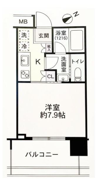 ブリリアタワー浜離宮　1017号室　間取り