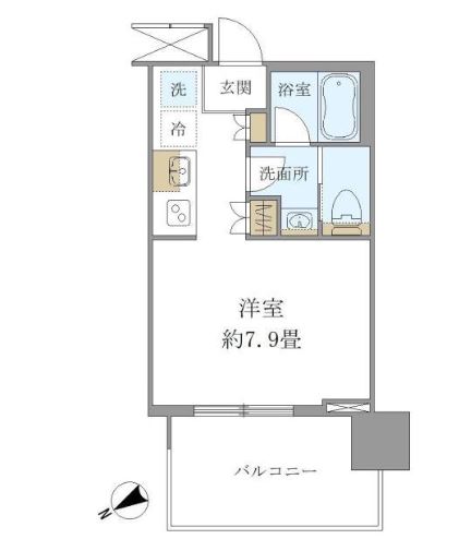 ブリリアタワー浜離宮　503号室　間取り