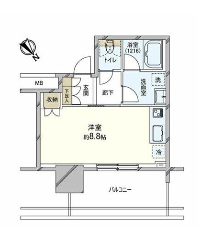 ブリリアタワー浜離宮　819号室　間取り