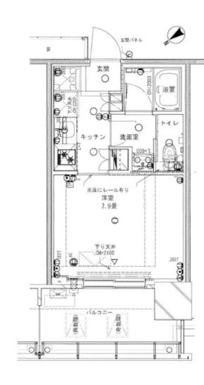ブリリアタワー浜離宮　807号室　間取り