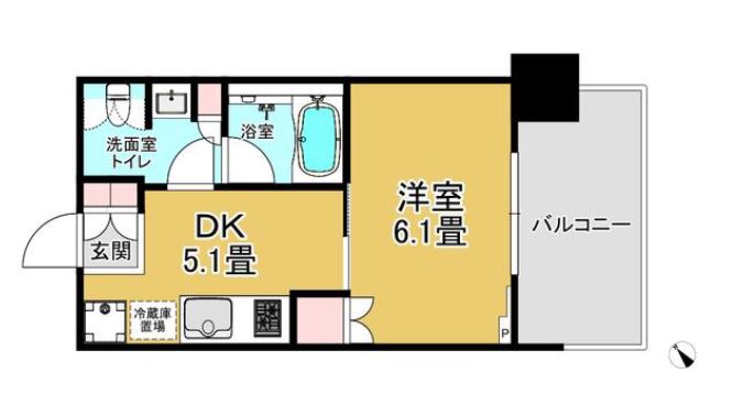 ブリリアタワー浜離宮　1115号室　間取り