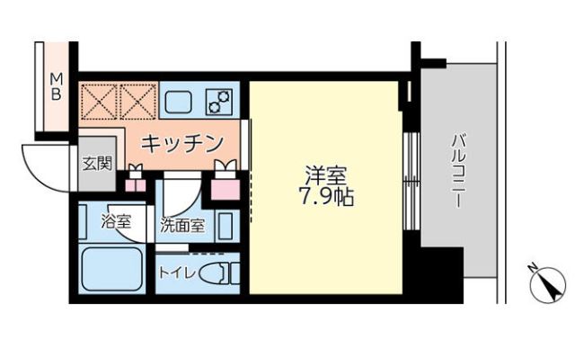 ブリリアタワー浜離宮　1212号室　間取り