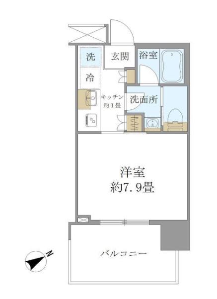 ブリリアタワー浜離宮　1316号室　間取り