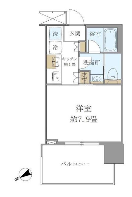 ブリリアタワー浜離宮　1007号室　間取り