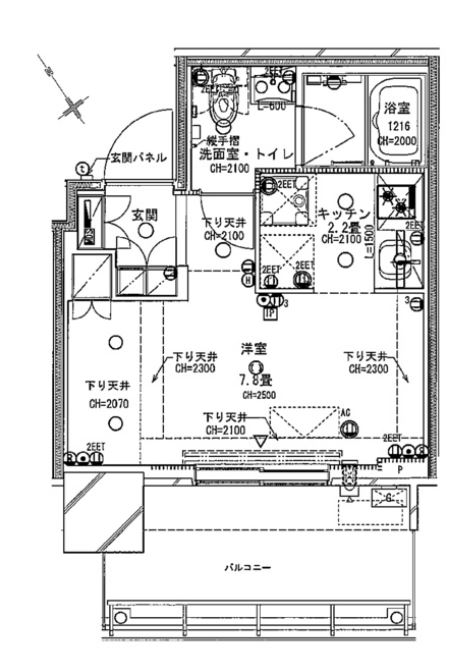 ブリリアタワー浜離宮　1109号室　間取り